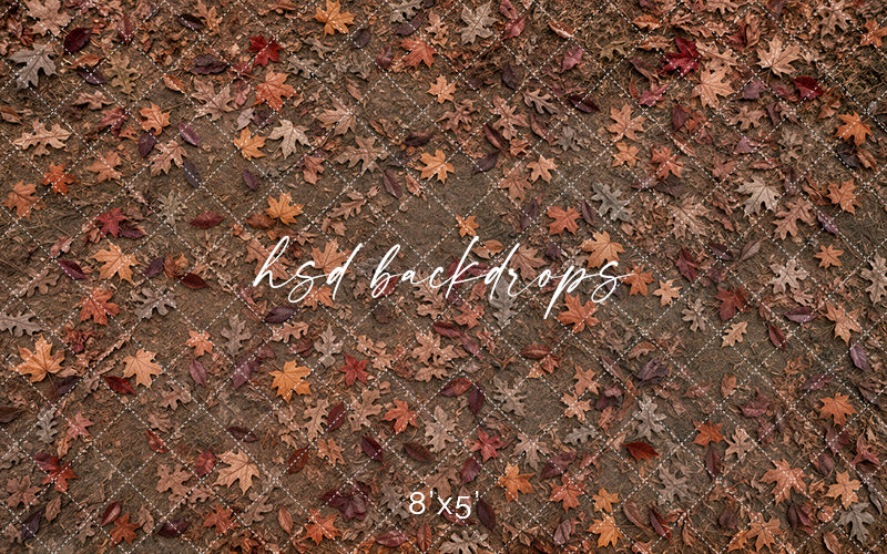 Autumn Leaf Scatter Floor Mat – Rustic Fall Studio Floor | HSD Backdrops