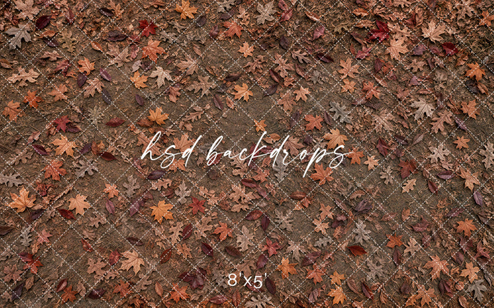 Autumn Leaf Scatter Floor Mat – Rustic Fall Studio Floor | HSD Backdrops