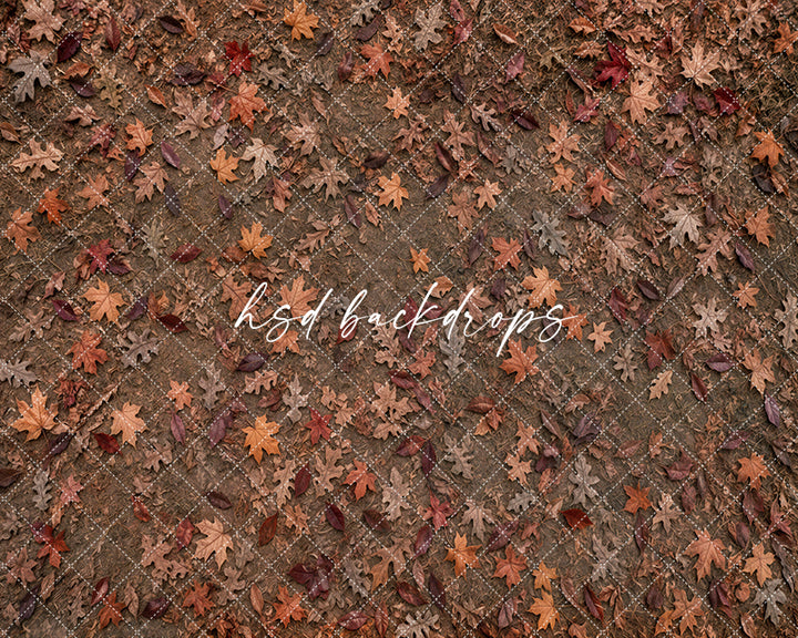 Autumn Leaf Scatter Floor Mat – Rustic Fall Studio Floor | HSD Backdrops