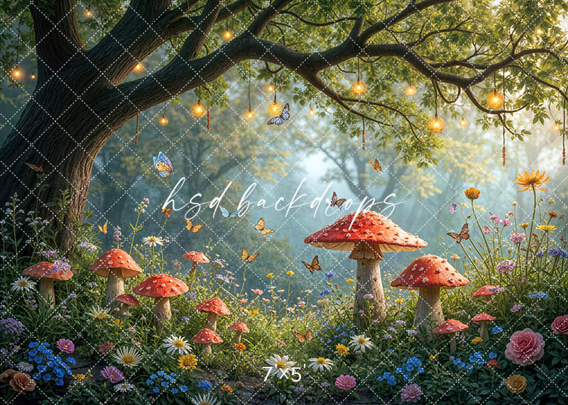 Enchanted Mushroom Forest Backdrop for Pictures – HSD Photography Backdrops
