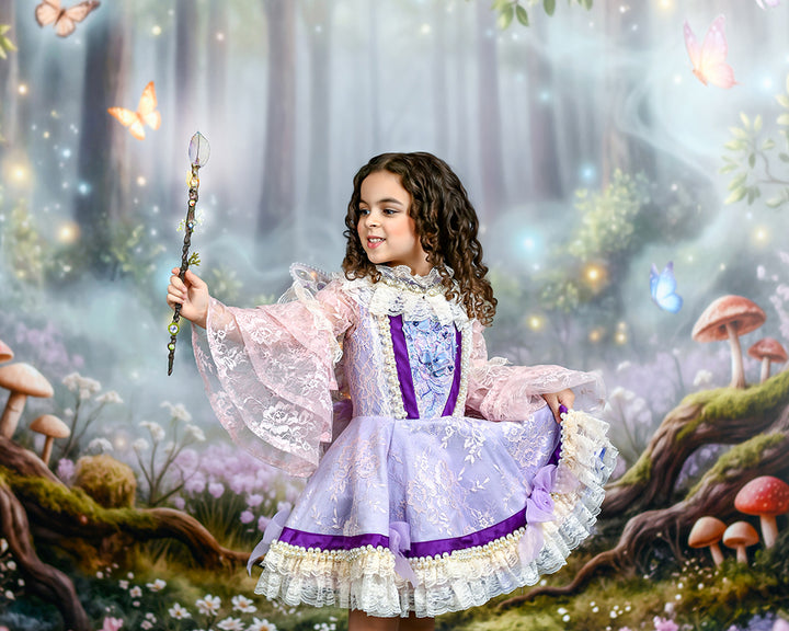 Enchanted Butterfly Forest Photography Backdrop – Magical Woodland Fairytale Scene | HSD Backdrops