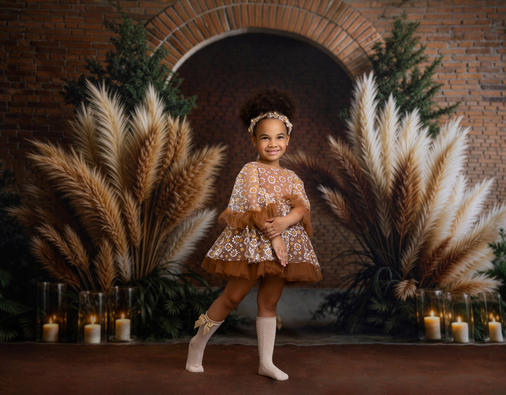 Boho Arch Brick Wall - HSD Photography Backdrops 