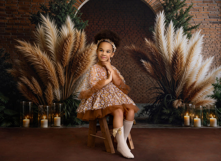 Boho Arch Brick Wall - HSD Photography Backdrops 