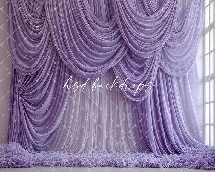 Lavender Dream Drape – Purple Fabric Photography Backdrop