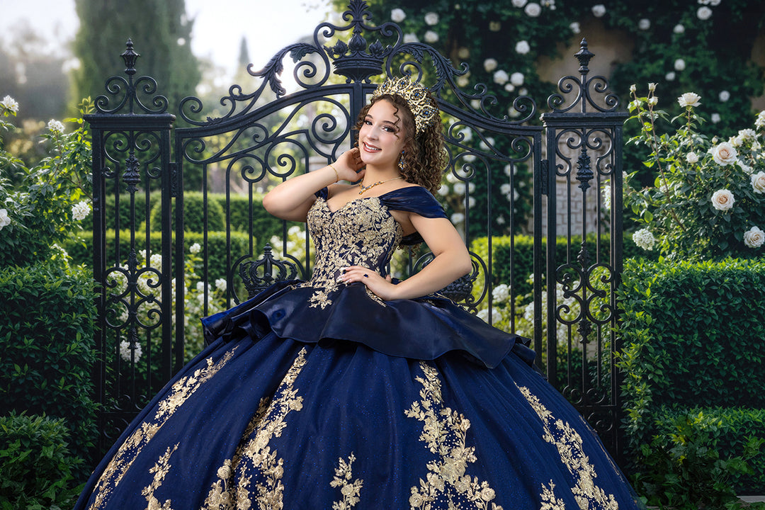 Royal Garden Gates – Elegant Floral Backdrop | HSD Backdrops