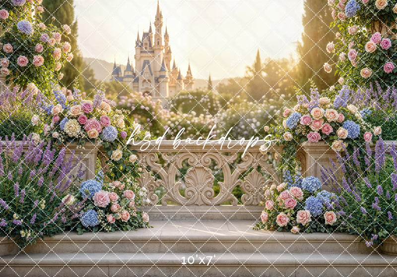 Royal Garden Terrace – Castle View Backdrop | HSD Backdrops
