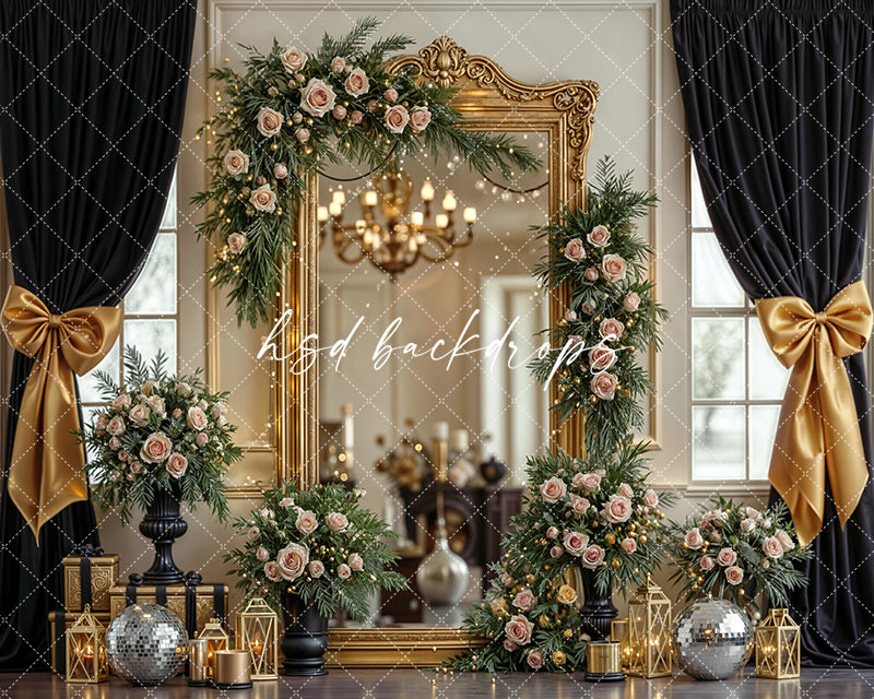 Midnight Glamour – New Year’s Eve Photography Backdrop