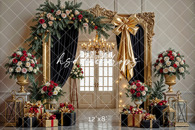 Golden Gala – Christmas Photography Backdrop