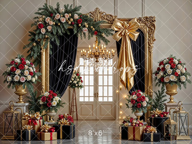 Golden Gala – Christmas Photography Backdrop