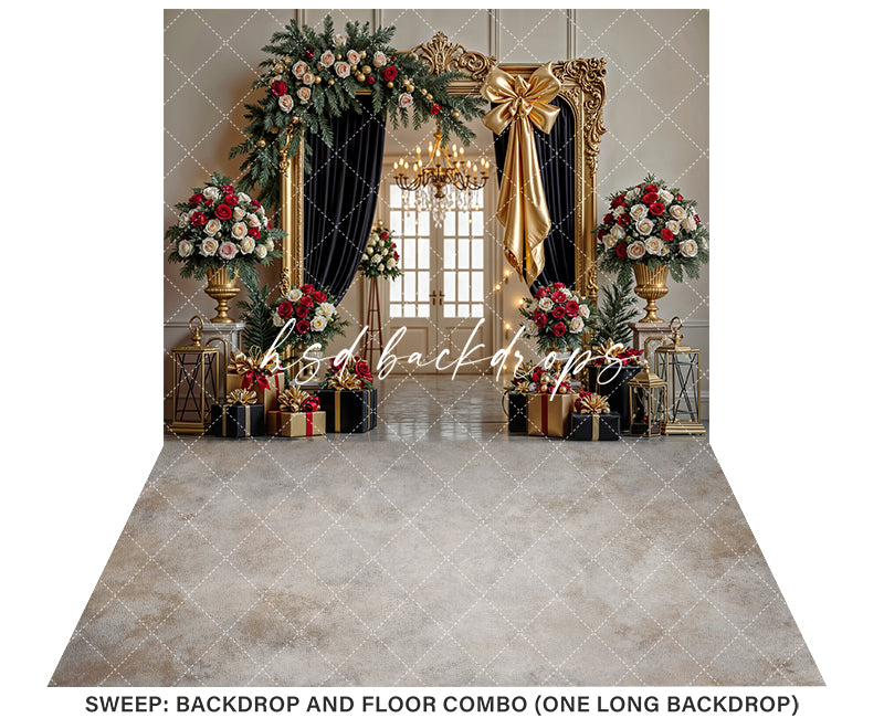Golden Gala – Christmas Photography Backdrop
