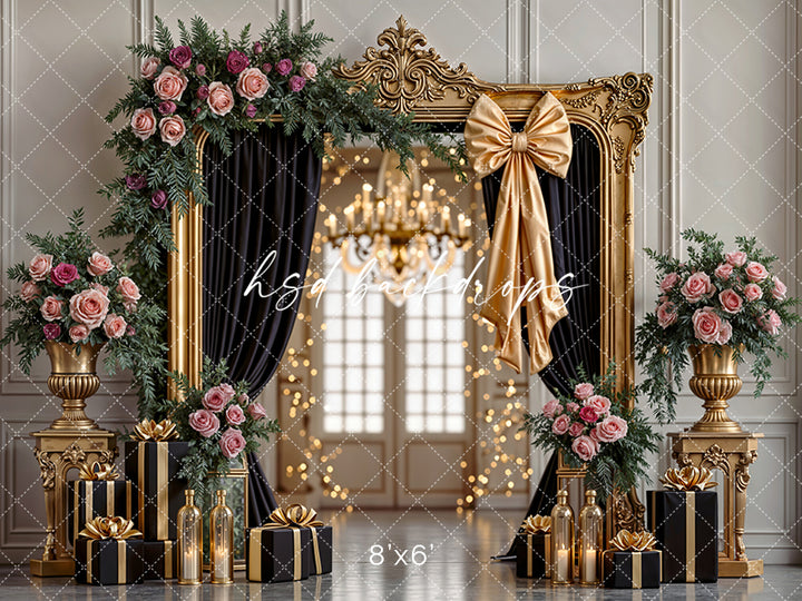 Rosé Luxe – New Year’s Eve Photography Backdrop