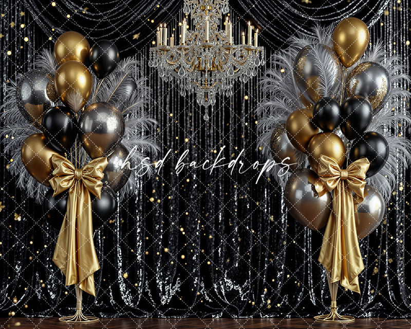 Midnight Sparkle – New Year’s Eve Photography Backdrop