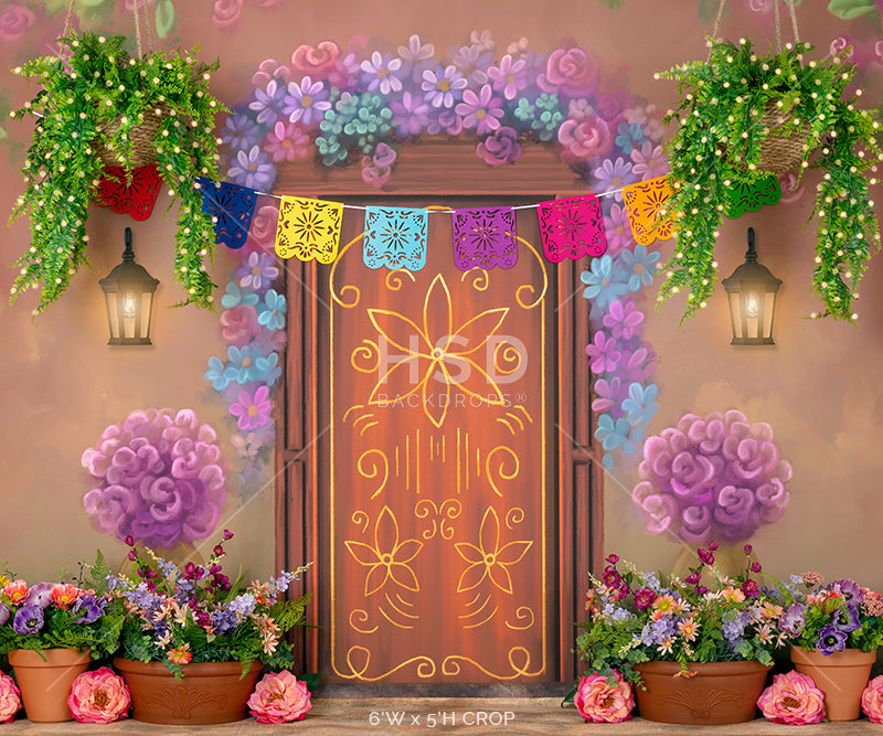 Magical Door Decorated (poly) - HSD Photography Backdrops 