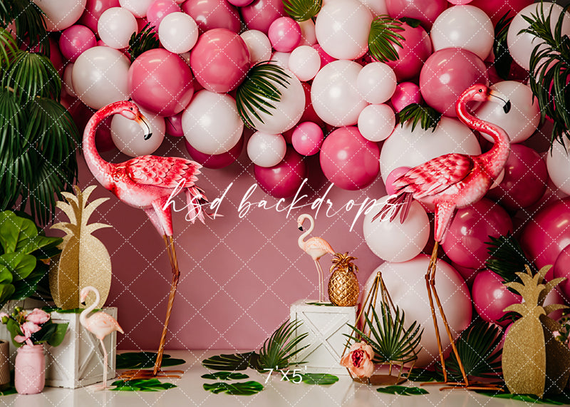 Tropical Flamingo Party - HSD Photography Backdrops 