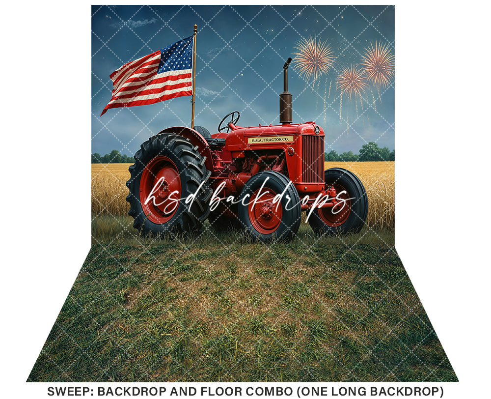 Patriotic Tractor (sweep options)