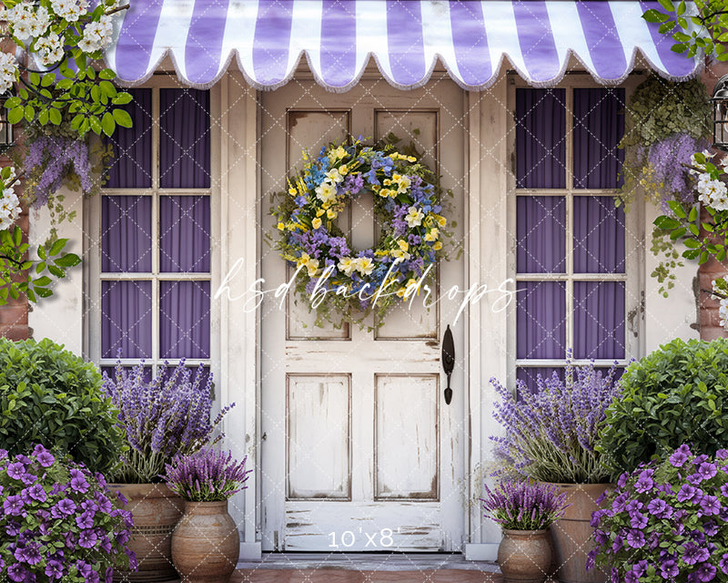 Lavender Spring Door (sweep options) - HSD Photography Backdrops 
