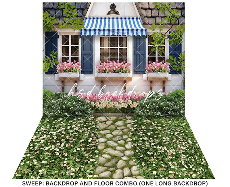 Spring Garden Shed (sweep options) - HSD Photography Backdrops 