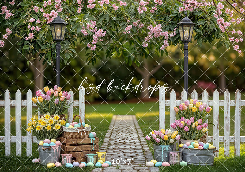 Spring Pathway Garden – Easter Photo Backdrop