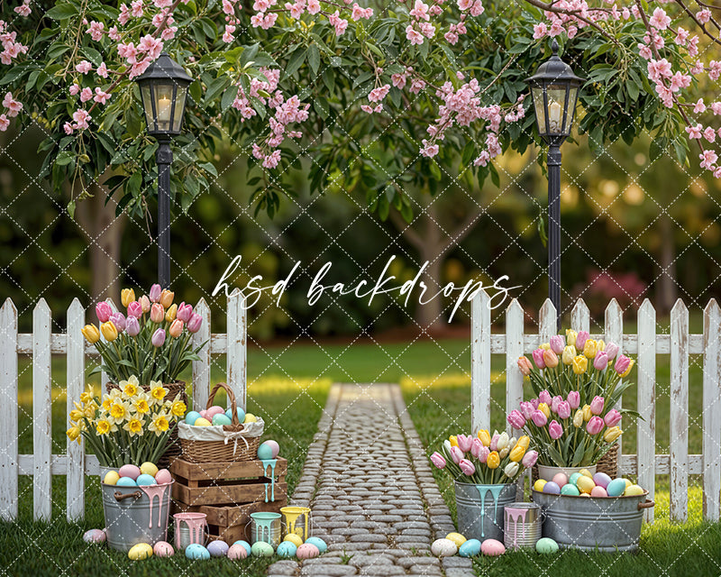 Spring Pathway Garden – Easter Photo Backdrop