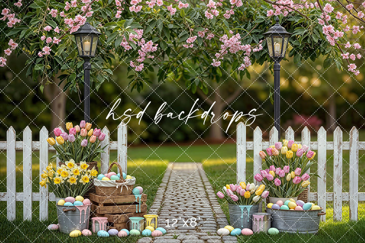 Spring Pathway Garden – Easter Photo Backdrop