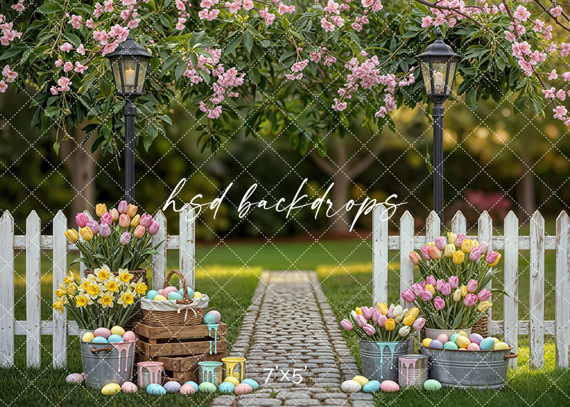 Backdrop Pic Spring Spring Pathway Garden – Easter Photo Backdrop – HSD Photography Backdrops
