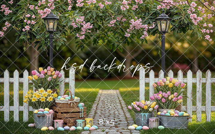 Spring Pathway Garden – Easter Photo Backdrop