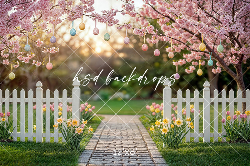 Easter Garden Path – Egg Hunt Photography Backdrop