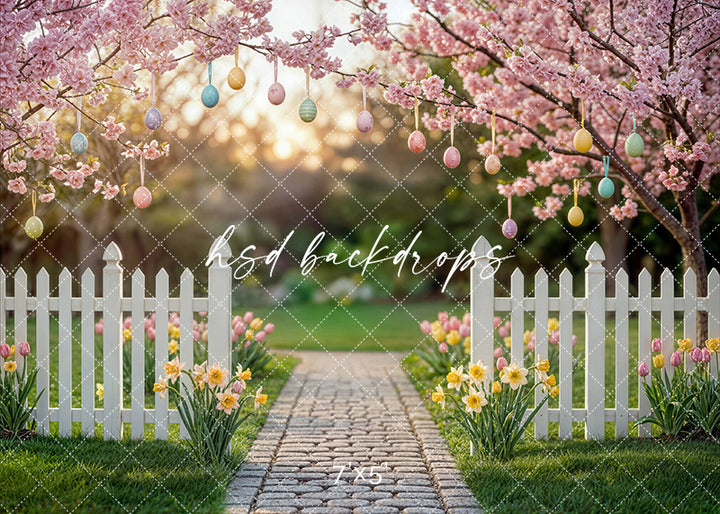 Easter Garden Path – Egg Hunt Photography Backdrop