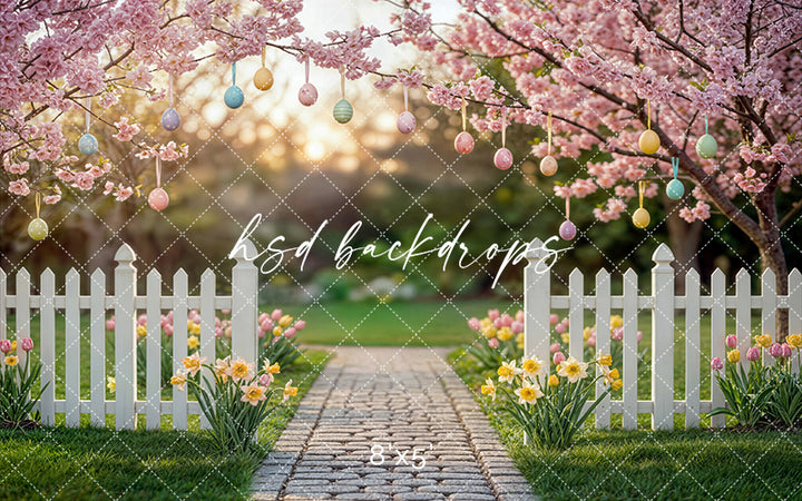 Easter Garden Path – Egg Hunt Photography Backdrop
