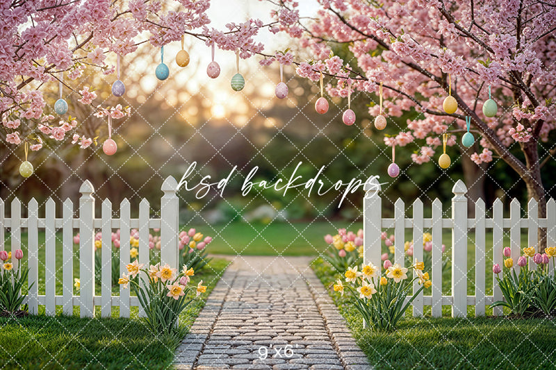 Easter Garden Path – Egg Hunt Photography Backdrop
