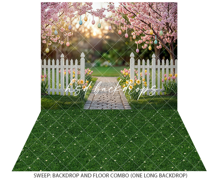Easter Garden Path – Egg Hunt Photography Backdrop
