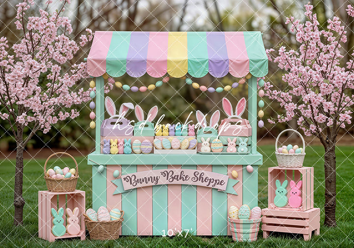 Bunny Bake Shoppe Stand – Easter Picture Backdrop