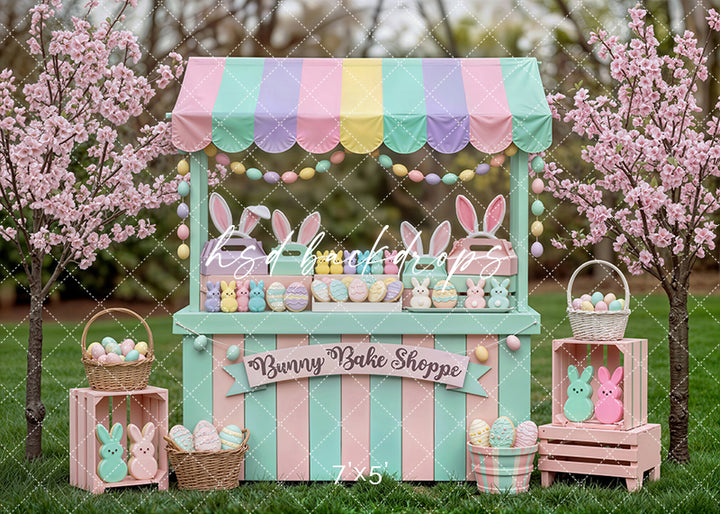 Bunny Bake Shoppe Stand – Easter Picture Backdrop