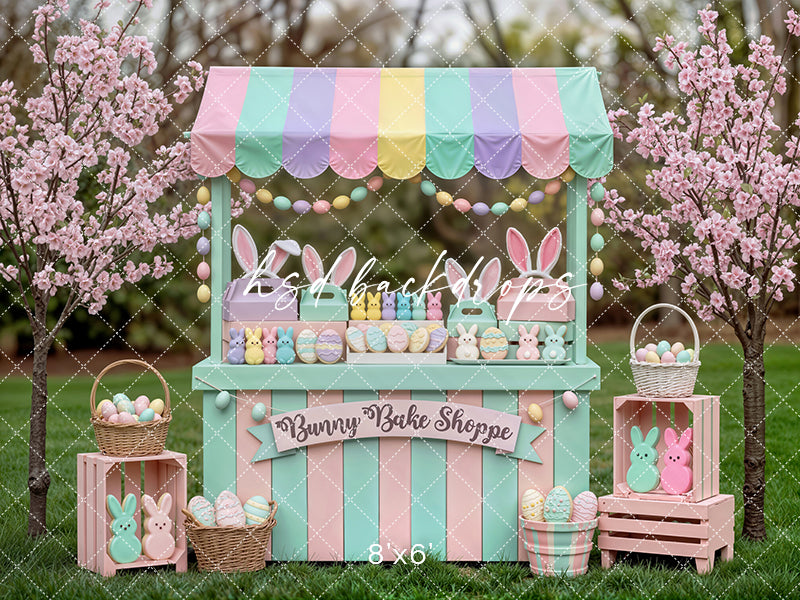 Bunny Bake Shoppe Stand – Easter Picture Backdrop