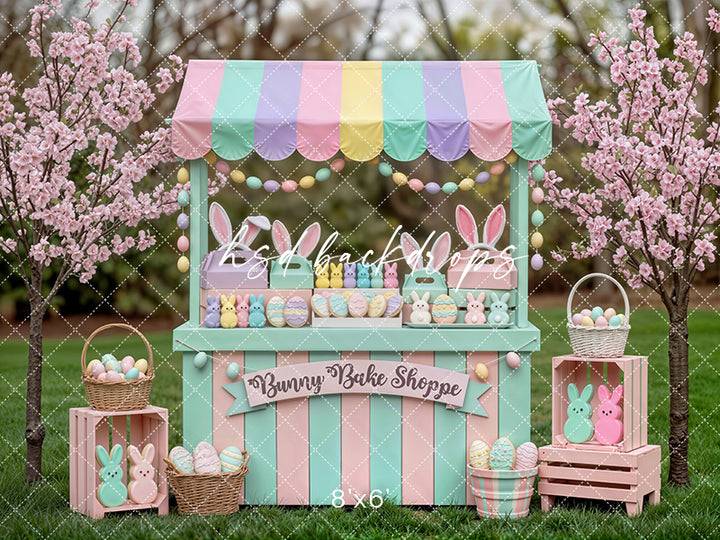 Bunny Bake Shoppe Stand – Easter Picture Backdrop