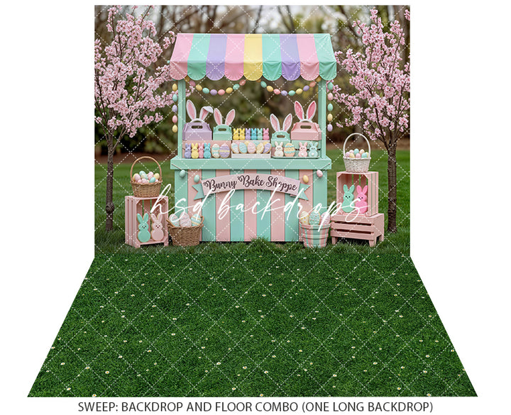 Bunny Bake Shoppe Stand – Easter Picture Backdrop