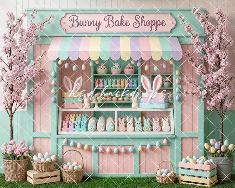 Bunny Bake Shoppe Shed – Easter Photo Backdrop