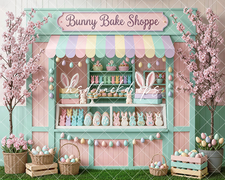 Bunny Bake Shoppe Shed – Easter Photo Backdrop