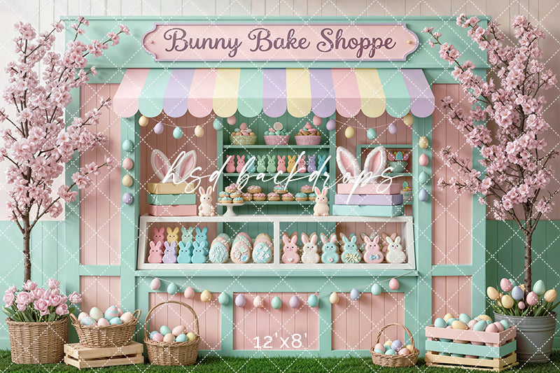 Bunny Bake Shoppe Shed – Easter Photo Backdrop