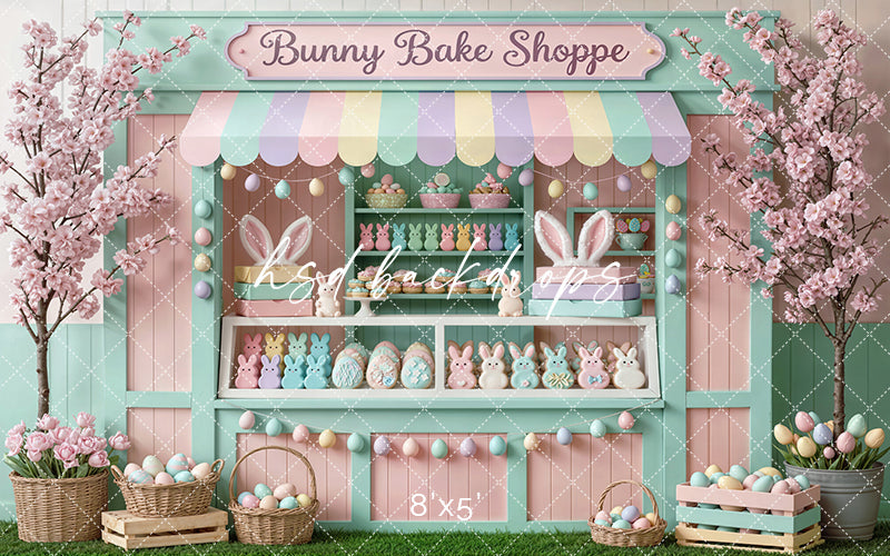 Bunny Bake Shoppe Shed – Easter Photo Backdrop