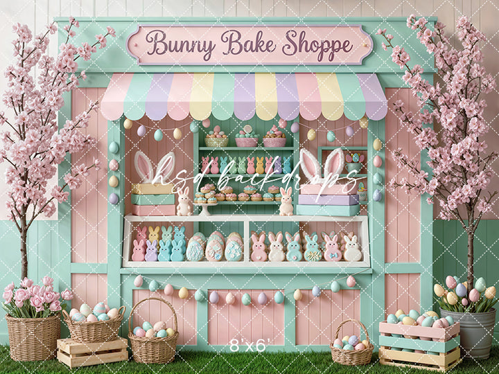 Bunny Bake Shoppe Shed – Easter Photo Backdrop