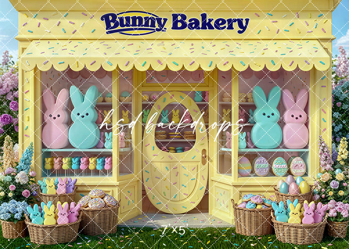 Bunny Bakery Sweet Shop – Easter Photography Backdrop
