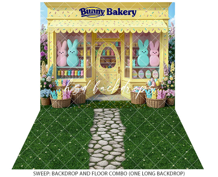 Bunny Bakery Sweet Shop – Easter Photography Backdrop