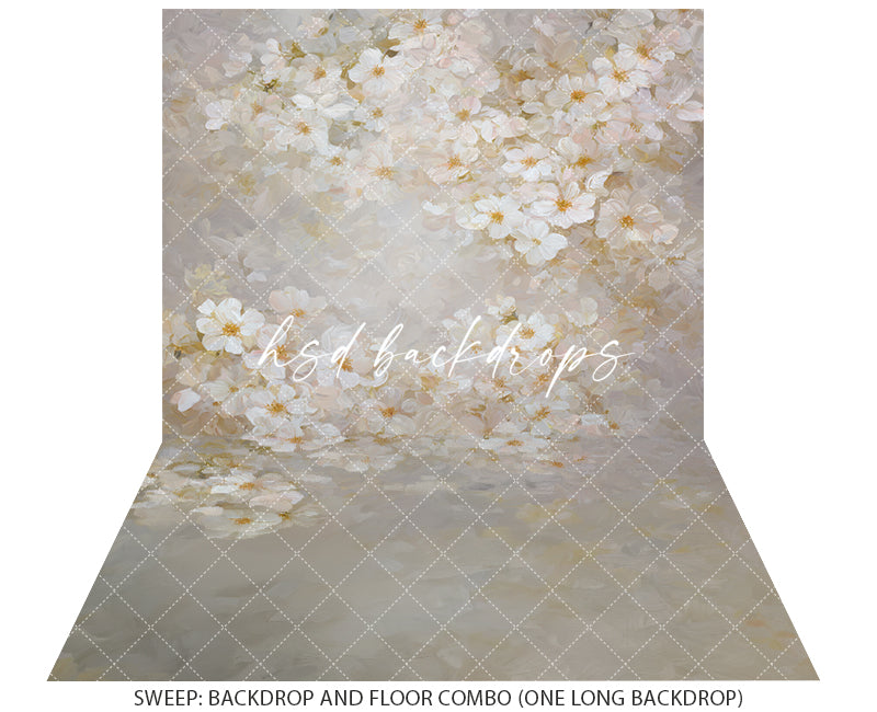 Whispering Petals - Spring Floral Photography Backdrop