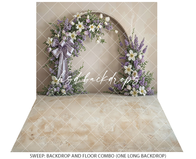 Lavender Grace - Floral Arch Photography Background