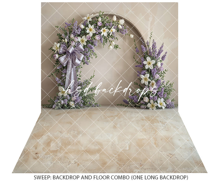 Lavender Grace - Floral Arch Photography Background