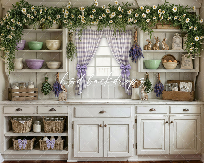 Lavender Spring Farmhouse Kitchen – Easter Baking Backdrop