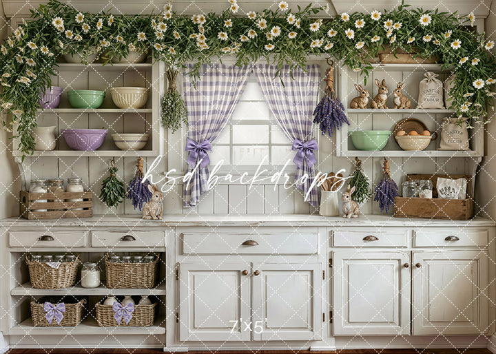 Lavender Spring Farmhouse Kitchen – Easter Baking Backdrop