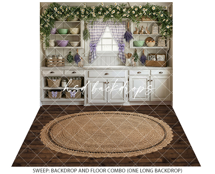 Lavender Spring Farmhouse Kitchen – Easter Baking Backdrop