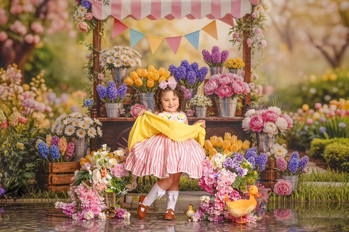 Spring Bloom Flower Cart – Garden Market Backdrop